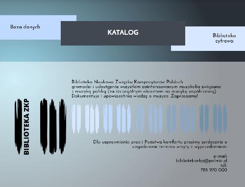 Zrzut ekranu nowej strony Biblioteki