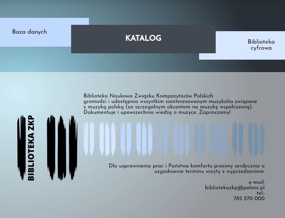 Zrzut ekranu nowej strony Biblioteki